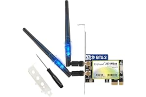 ZIYITUOD Tarjeta PCIE WiFi 6 AX200 para Gaming Bluetooth 5.2 AX3000 Doble Banda 5G/2.4GHz MU-MIMO Ultra Baja Latencia Tarjetas de Red Inalámbricas PCI-E para PC de Sobremesa Soporte Linux Windows 11/10 64-bit