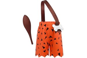 FYMNSI Toddler Kids Baby Girl Pebbles Costume Boy Bam Bam Cosplay Historical Stone Age Cavegirl Caveman Halloween Dress Up Birthday Outfit Photo Props