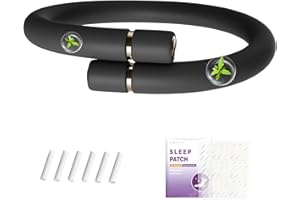 ZUKZYTHEPSOR Braccialetto con oli essenziali, braccialetti per adulti, con 6 bastoncini di olio essenziale di ricambio (2 per confezione + toppa per dormire) - per bambini e adulti