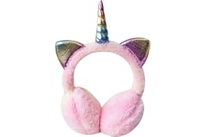 EULAPGOE Orejeras Niñas Unicornio Peluche Orejeras Calentador de Oídos para Mujeres Niñas