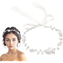 Lithyc Accessorio per capelli per comunione, comunione, ragazza, accessorio per capelli per bambini, per ragazze, matrimoni, spose, perline