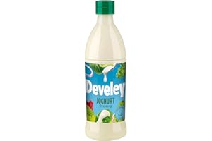 ‎DEVELEY Develey Joghurt Dressing – 500 ml Flasche – Milder Salat-Dip mit 17 % frischem Joghurt & feinen Gewürzen – Vegetarisch – Cremiges Dressing für Blattsalate, Bowls, Gurkensalat & Gemüse