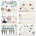NUOLUX Metallic Tattoos Temporary Tattoos 10 Sheets Waterproof