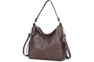 VX VONXURY Hobo Bags for Women, Stylish Faux Leather Tote Handbag Large Shoulder Purse with Side Pockets for Work Travel