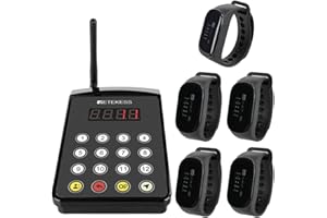 Retekess TD154 Cercapersone Ristorante, Sistema di Chiamata Della Cucina, Chiama Cameriere da Cucina, 300 Distanza, 72 Ore di Standby, per Ristoranti, Pizzeria, Pub, Hotel, Locali Notturni