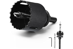 MOXPIFY Scie cloche 50 mm bi-métal avec tige SDS Plus et tige hexagonale - Couronne de forage pour bois, placoplâtre, métaux fins, plastiques