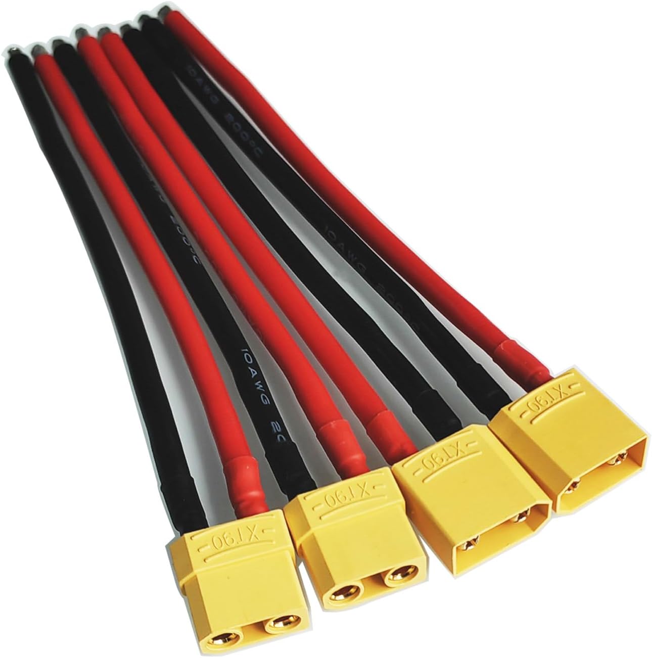 GTIWUNG 2 Pares XT90 Conectores de Batería, XT90 Enchufe Hembra Macho del Enchufe de con el Alambre del Silicio de 15cm 10AWG para el Drone de FPV de la batería de RC Lipo