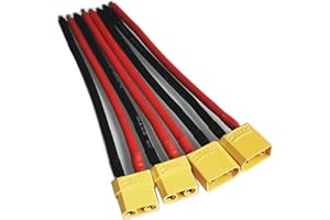 GTIWUNG 2 Paia XT90 Connettore Maschio Femmina con Cavo di Silicone 15CM 10AWG, XT90 Plug Connector, XT-90 Male Female Connector per Batteria RC Lipo FPV Drone