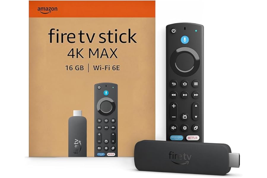 Amazon Fire TV Stick 4K Max (Newest gen), supports Wi-Fi 6E, Ambient Experience