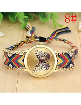 bysor (TM) Fashion handgefertigt geflochtenen Schmetterling Freundschaft Armband Armbanduhr Casual Frauen Armbanduhr...