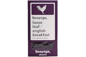TEAPIGS Tea Pigs Organic English Breakfast Loose Tea Made with Whole Leaves (1 Pack of 100g)