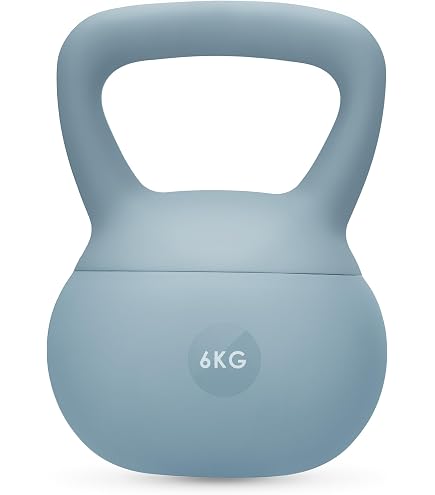 Kettlebell Souple En PVC Remplit De Sable - Poids 4 Kg - Antidérapant Et Respectueux Des Sols - Pour Fitness, HIIT, Entraînement à Domicile