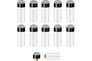SHPUJUN 10 Pcs Embout Queue de Billard,Canne de Billard de Rechange pour Queue de Billard,Embouts de Queue de Accessoires pour 12mm Queue Billard,Enfiler Aucune Colle Embout Queue de Billard Cues Accessoire