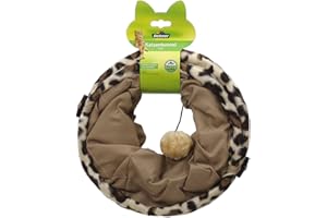 Dehner Tunel dla kota Leo, Ø 25 cm, długość 50 cm, poliester/metal, brązowy