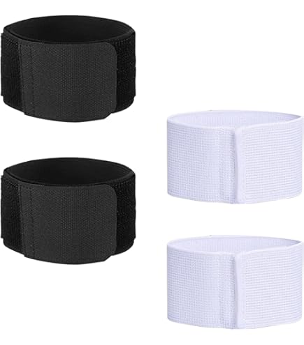 4 Cinturini Reggiparastinchi Calcio - Nylon Regolabile Per Adulti E Bambini