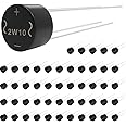 DAOKAI 2W10 Bridge Rectifier Diodes 2A Single Phase Round 1000V Full Wave Electronic Silicon Diodes DIP Direct Plug 4 Pin for Arduino(Pack of 50 Pcs)