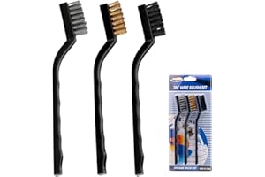 RUESIOUS EHAO 3Pcs conjunto de cepillo de alambre (Nylon, latón, acero inoxidable)