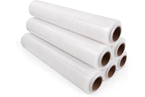 Inoverse Film Étirable Transparent à la Main – 1 Rouleau 40 cm/700 g pour Meubles et Déménagement, Film d’Emballage sur Rouleau