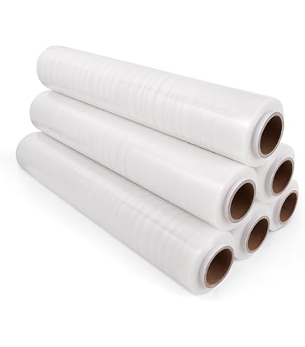 Beste-Folie 6 Rotoli Migliore Pellicola Di Pellicola Estensibile 23 My 500 Mmx200 M – 2,5 Kg Palette Pellicola Mano Pellicola Avvolgimento Trasparente