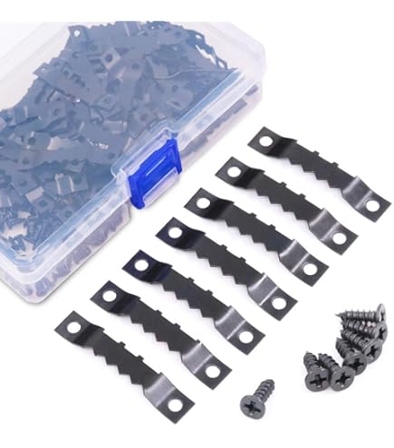 20 Crochets Noirs En Dents De Scie Pour Cadres Photos