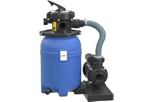 Wiltec Sandfiltersystem 250W Poolrengöring med 14L Kapacitet 9000L/h Poolpump Simbassäng Pool