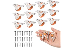 12 stycken små möbelhjul, 13 mm, tysta låsrullare, möbelhjul, små hjul för möbler, för verktygslådor, vagn, DIY, ljusprojekt