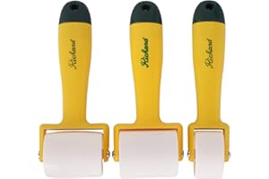 Zliger 3 Stück Andrückwalze Rollen Tapeten Nahtroller Naht Handdruck Rolle Andrückroller für Tapete Naht Dekoration Werkzeug