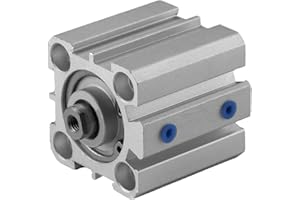 Othmro SDA25 x 25 Cylindres Pneumatiques Minces à Air Comprimé, Vérin Pneumatique Compact en Aluminium, Double Effet, Port PT3/8, pour Systèmes Pneumatiques et Hydrauliques, Alésage 25mm, Course 25mm