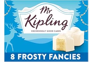 Mr Kipling Frosty Fancies Christmas Cakes, Ideal for Celebrating the Festive Season, 8 Treats (Pack of 1)