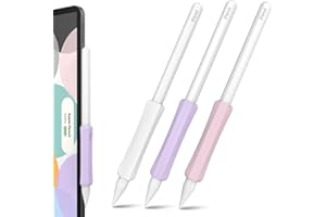 NIUTRENDZ 3 Stück Silikon Griff für Apple Pencil 2. Generation, Apple Pencil Pro& USB-C Schutzhülle Zubehör Ergonomisches Design Ärmel Halter【Magnetisches Aufladen & Double Tap】