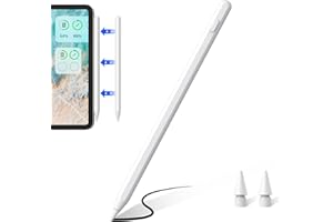 ‎ZSPEED Zspeed Rysiki do iPad, Apple pencil z bezprzewodowe ładowanie I czułością na pochylenie, odrzucanie dłoni, Stylus kompatybilny ze iPad Pro 12.9 3/4/5/6, iPad Pro 11 1/2/3/4, iPad10/9/8/7/6, Mini/Air