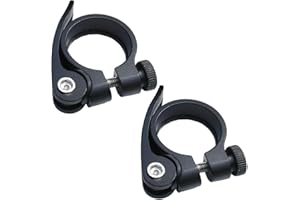 EIHI 2 Pezzi Nero Collarino reggisella, Collarino per Bici Reggisella, Pinze reggisella in Alluminio, Morsetto per Bicicletta/MTB, 31.8mm