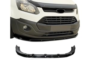 LUXELL EUROPE ABS GLOSS BLACK LOWER SPLITTER SPOILER BUMPER LIP ADD ON FOR FORD TRANSIT TOURNEO CUSTOM[2012-2017]