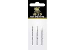 TARGET Silver Pro Dart Points - Replacement Spare Points - Lasered 32mm Onyx - 1 Set (3)
