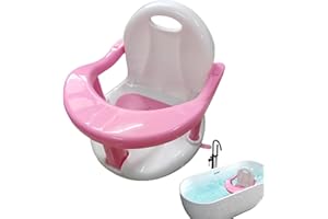 Yajimsa Babydesign Siège de bain pour bébé avec ventouses antidérapantes de 6 mois, accessoires de baignoire pour filles et garçons avec accoudoirs et dossier haut