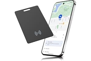 WOWFAST Wallet Tracker per Android, senza fili, smart tracking card, sottile, compatibile con Google My Device, app (Android Solo), per valigia/borse, nero
