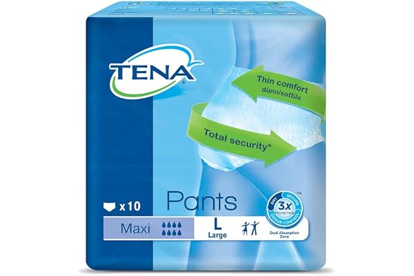 Tena Pants - Sous-vetement absorbant - Maxi Large Nouveau Pack 10