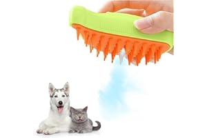 VAWSVOCS Brosse Chien Chat à Vapeur, 3 En 1 Peigne De Massage En Spray Pour Chats, Brosse à Chat Rechargeable,Cat Steamer Brush for Massage, Cat Hair Brush for Tangled and Loosse Hair