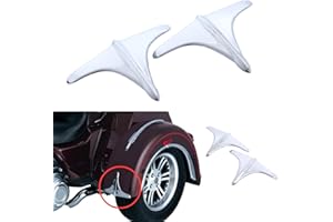 Bid4ze Motorrad Hintere Kotflügel Accents Führende vordere Kante Verkleidung für Harley Street Glide Trike FLHTCUTG Tri-Glide 2009–2017 Chrom 1 Paar