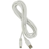DollaTek 3M extra langes USB-Netzkabel ladekabel aus Wii U Gamepad (3 Meter) - Weiß
