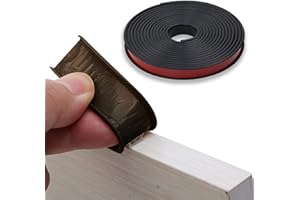 BOSEAGO U-Shape Furniture Edge Banding, Self Adhesive TPE Flexible Edge Trim Protector Safety Edge Corner Guards for Cabinets Chairs Shelves Furniture Restoration (Black, 16mm*5M)