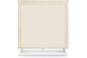 Blindecor Ara | Tenda a rullo traslucida tinta unita - Beige, 150 x 175 cm (Larghezza x Altezza) | Dimensioni del tessuto 147 x 170 cm | Tenda per interne