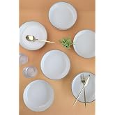 K&uuml;tahya Porselen Moderna &Ccedil;ukur Tabak Tar&ccedil;ın 20Cm 6 Lı