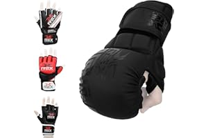 REX SPORTS REX Boxing Wear MMA Gloves for Martial arts, open palm REX leather Kickboxing gloves | Best MMA Gloves for Muay Thai Cage fight, focus Pads Punching Sparring and Speed Ball Training