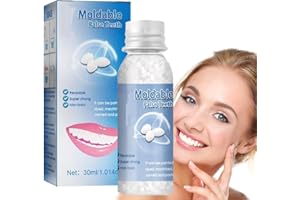 FiTspi Relleno temporal de dientes, kit de reparación de llenado de dientes, cuentas moldeables para dientes postizos, gránulos de reparación de dientes de bricolaje, relleno de dientes rotos