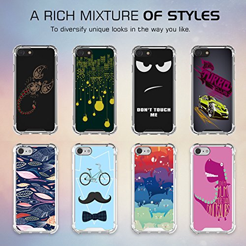 MoKo Funda para iPhone 7 - Avanzado Ultra Delgado TPU de Parachoques Flexible Gel Shock Anti-ara  azos Back Cover con Cool Pattern para Apple iPhone 7 4 7 Pulgadas  2016   Noche de la Ciudad