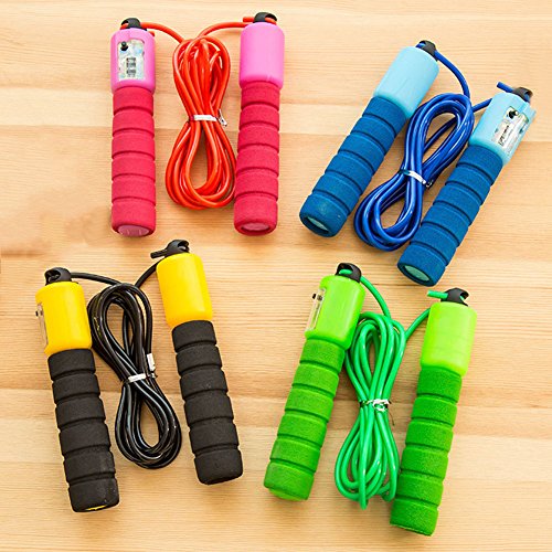 Übung Fitness Speed Springseil mit mit Automatische Zähler und Griffe Schwamm Gummi perfekt für alle Erfahrung Ebenen, Cardio, Kreuz Fitness, Gewichtsverlust & Gesundheit