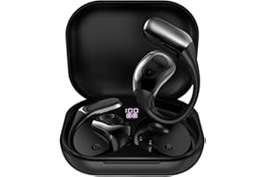 AUKVITE AI Übersetzer Kopfhörer, 144 Sprachen Echtzeit, Übersetzungskopfhörer via Bluetooth 5.4, AI Kopfhörer Übersetzer mit APP, Echtzeit Translation Earbuds Unterstützt Musik (Schwarz)