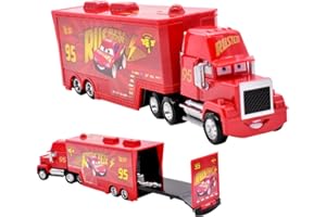FISAPBXC MC-Queen Camion Giocattolo, Modello di Auto Giocattolo Camion Portacontainer Macchinine in Metallo Pressofuso per Bambinigiocattolo Auto da Corsa per Bambini dai 3 Anni in su Regalo