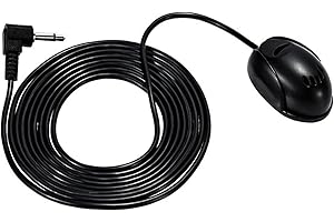 Hikity Microphone de Voiture Portable 3,5 mm, Microphone Externe pour Autoradio Stéréo Bluetooth DVD de Voiture avec 3m (9.8ft) Câble